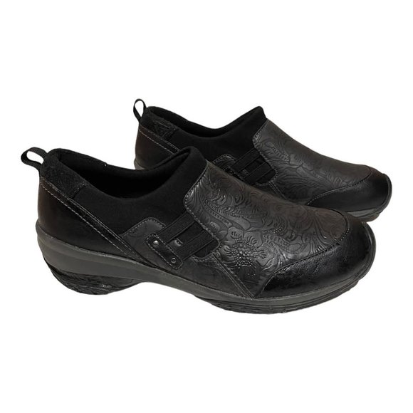 J-41 Shoes - J-41 Jamboo Size 9 Vegan Leather All Terra Design Black Slip On Shoes